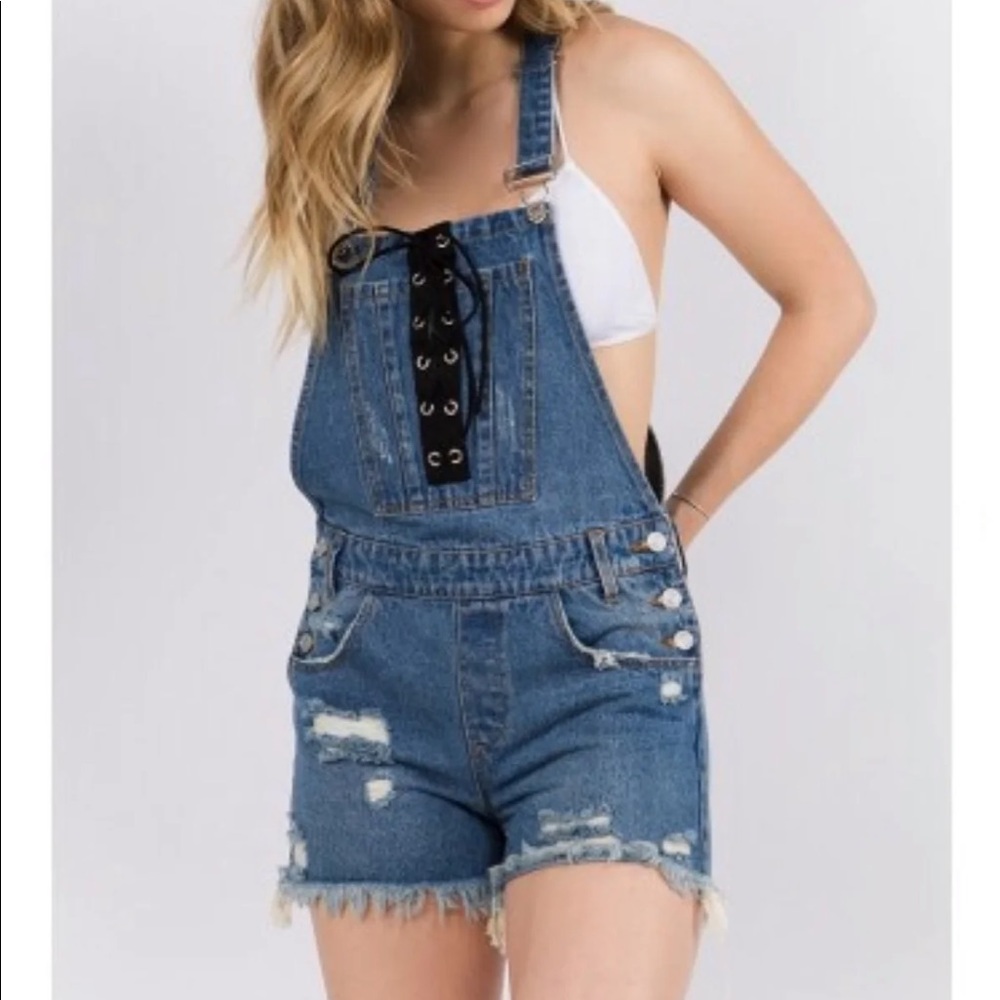 Mixology Brand lace up overalls size medium